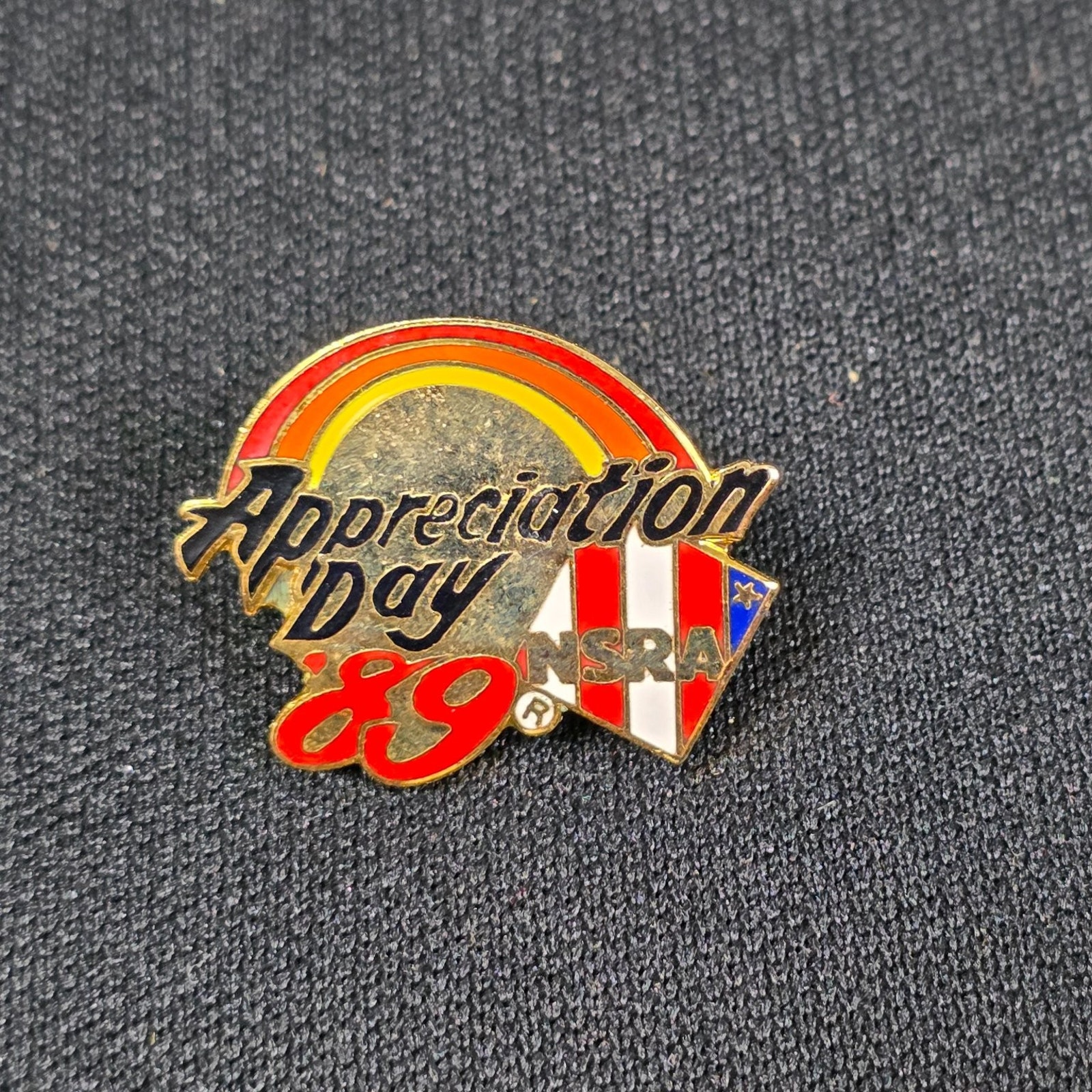 Nsra Appreciation Day 89 Lapel Pin Enamel Gold Tone Event